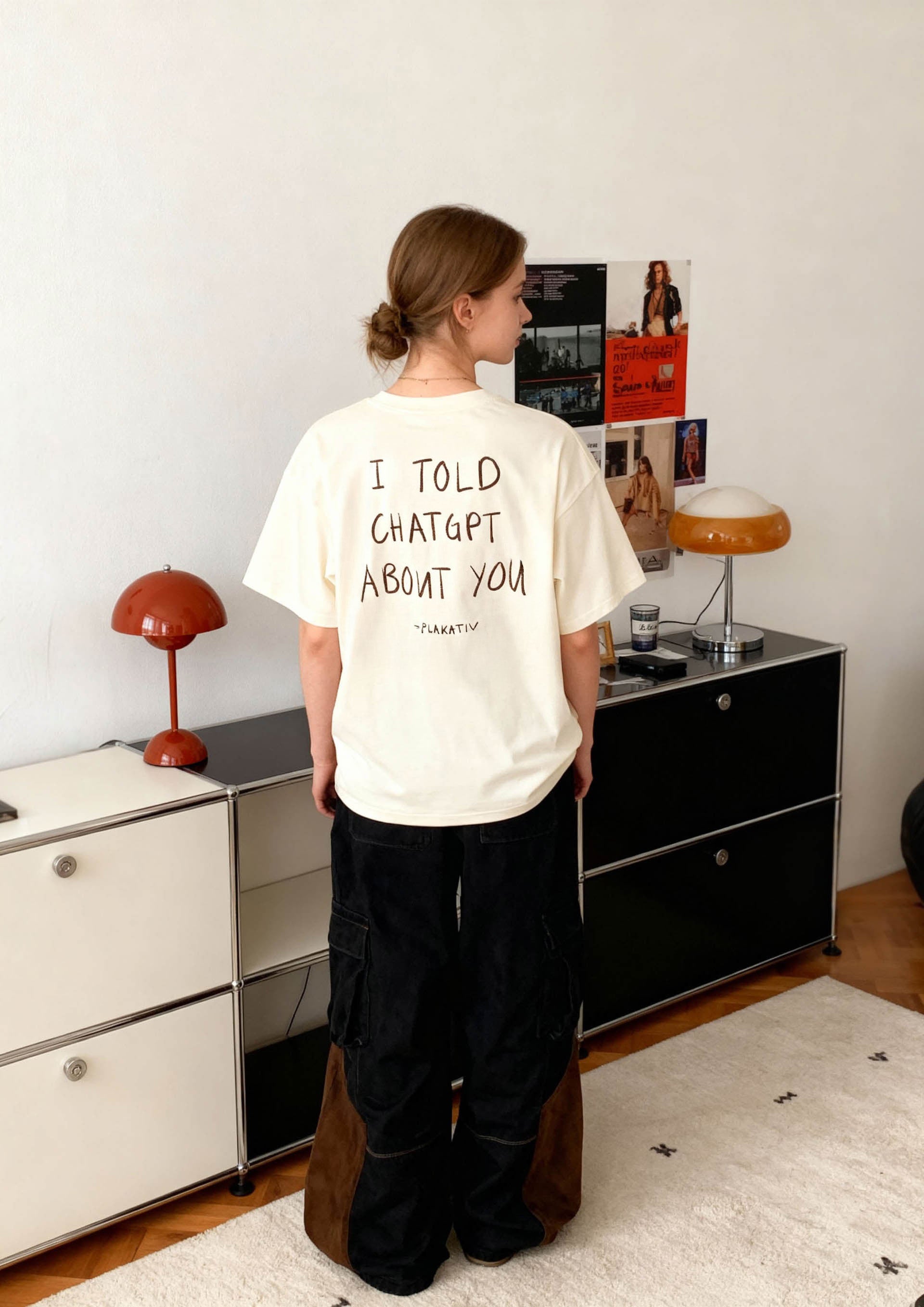 «i told chatgpt about you» Backprint Heavy weight tee White