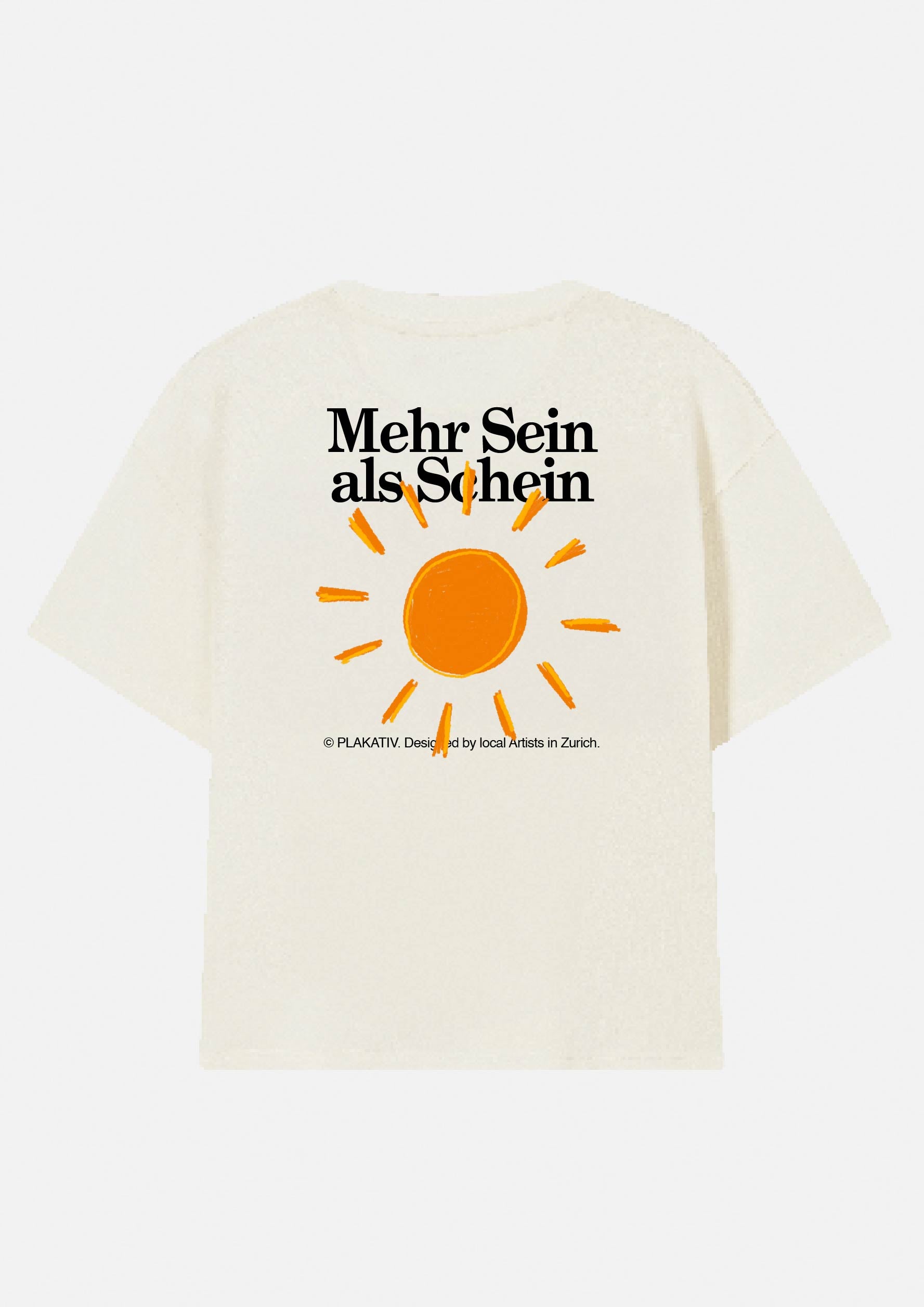«Mehr Sein als Schein» Backprint Heavy weight tee White