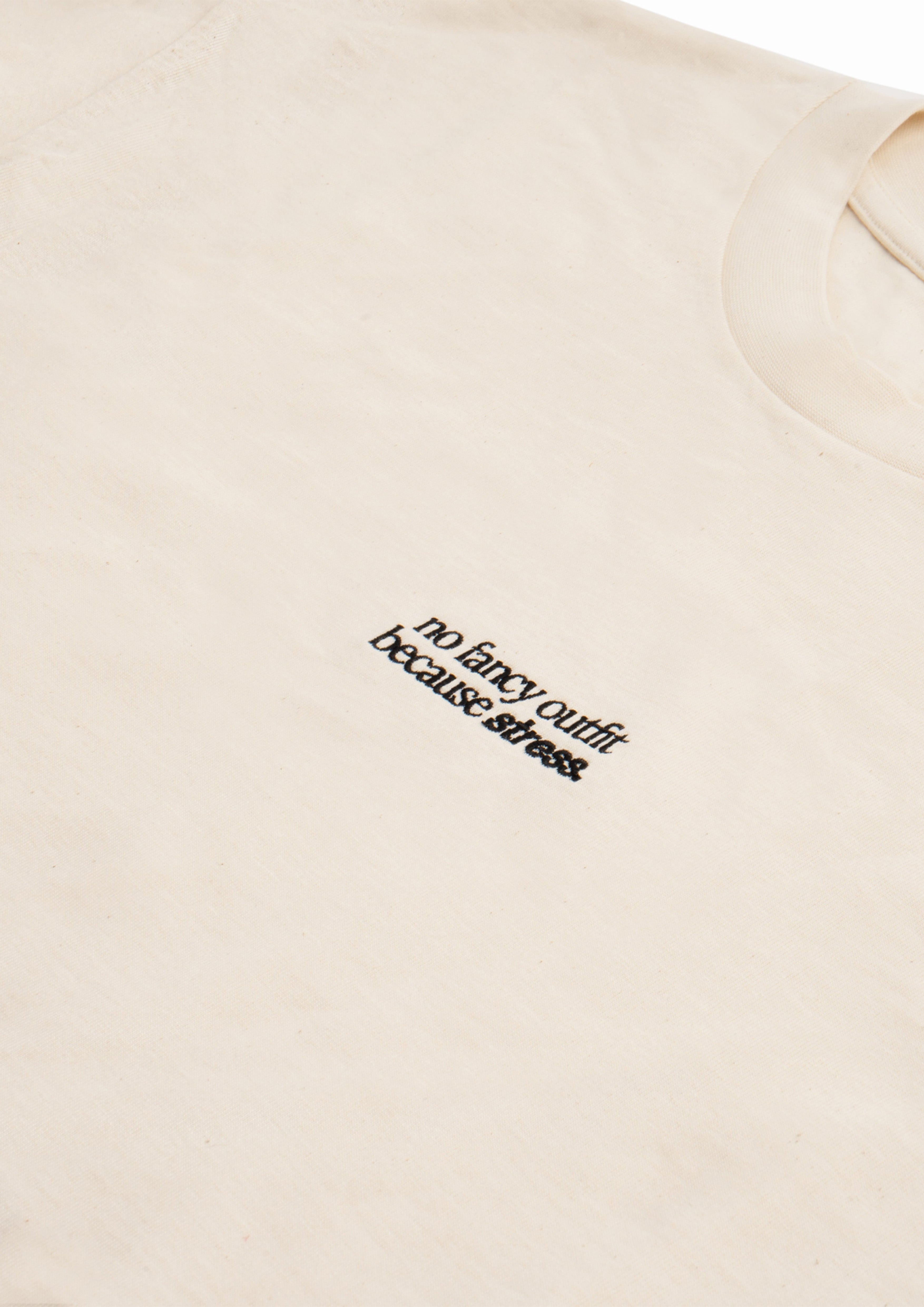 «No Fancy Outfit» Stickerei Super oversize tee