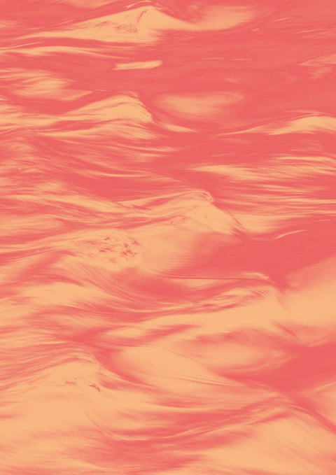 Eine rosa-orangefarbene Wasseroberfläche mit Wellen, die an das Rote Meer erinnert 02.