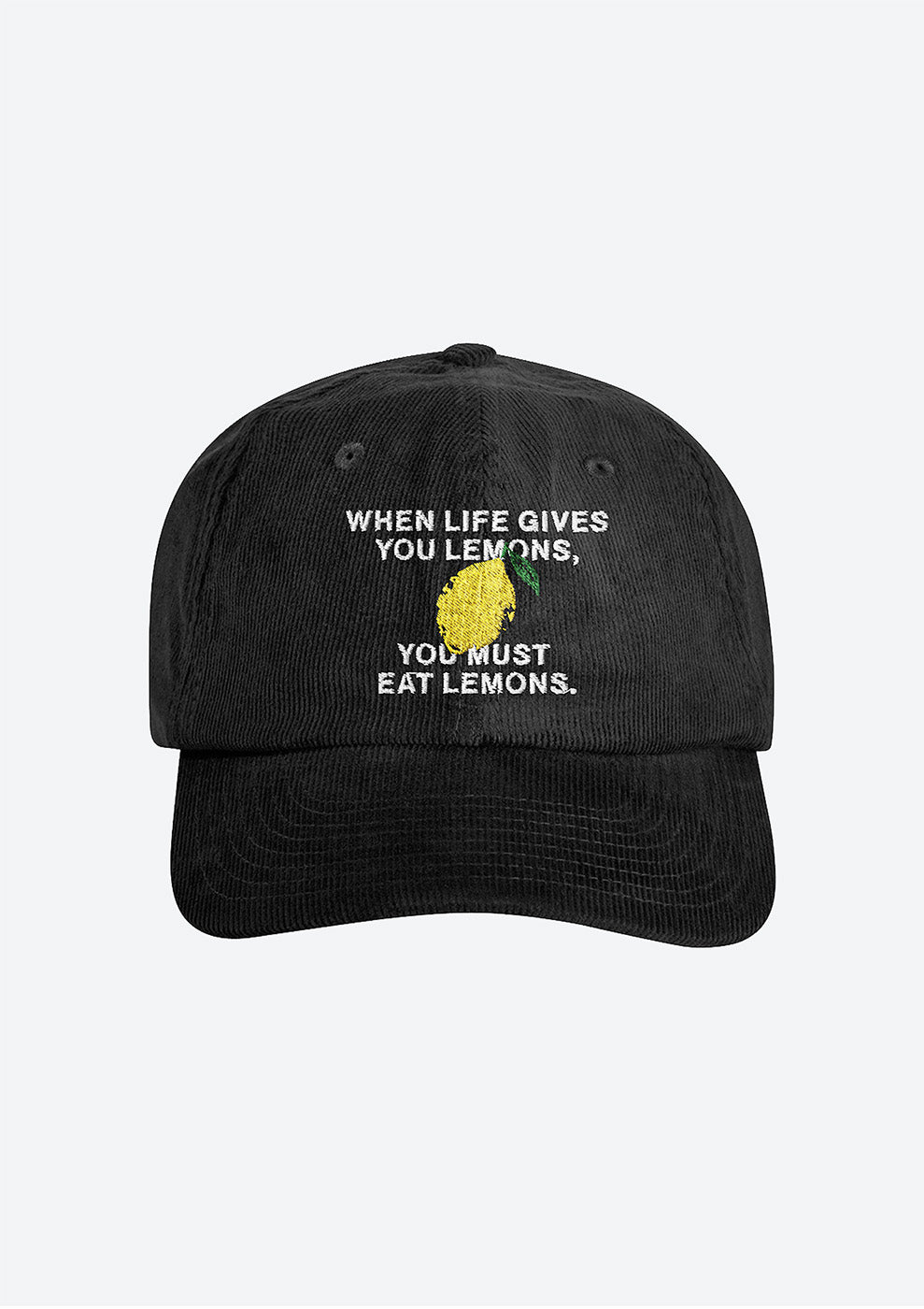 «When life gives you lemons» Courdroy Cap