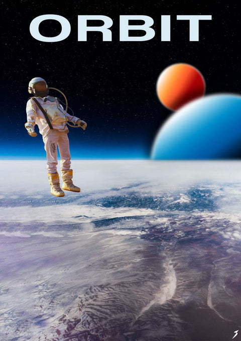Auf dem Cover des Orbits ist ein Astronaut zu sehen.