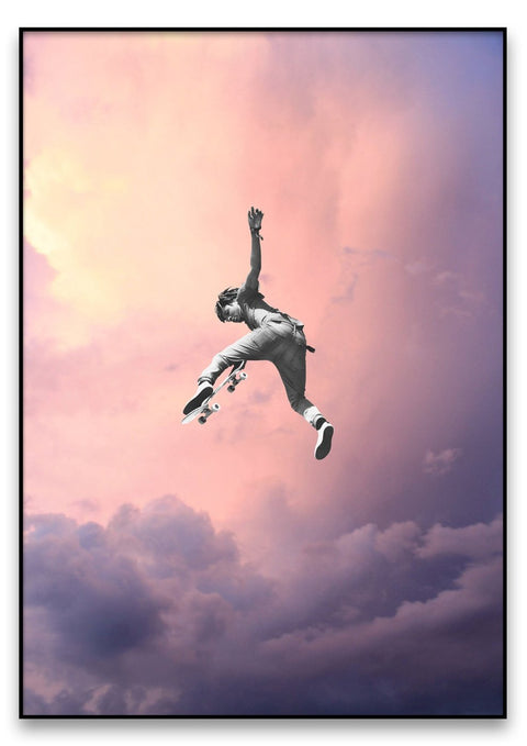 Eine Fotografie eines Skywalkers in der Luft.