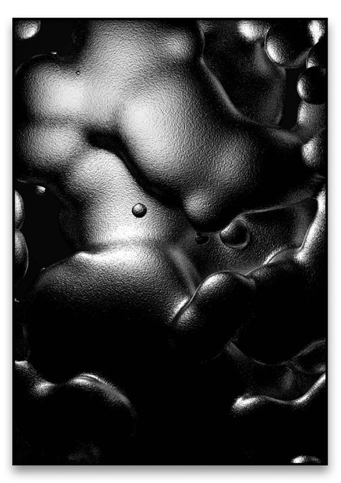 Eine Wasserblase eines abstrahierten Kunstwerks.