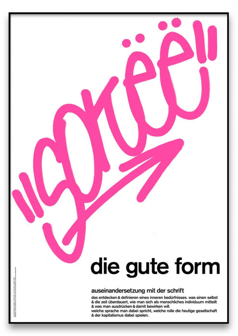 Ein Plakat mit dem Schriftzug „kb sokee die gute form“.